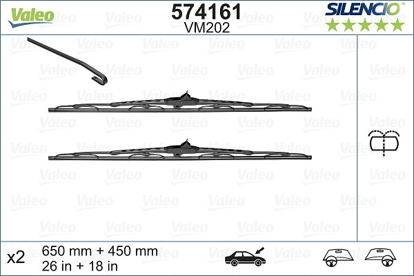 Wiper Blade - 574161 VALEO